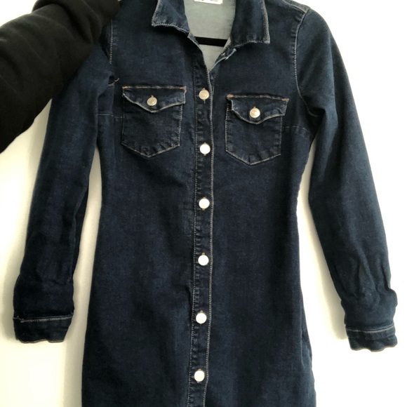 denim dress with buttons - Picture 3 of 3